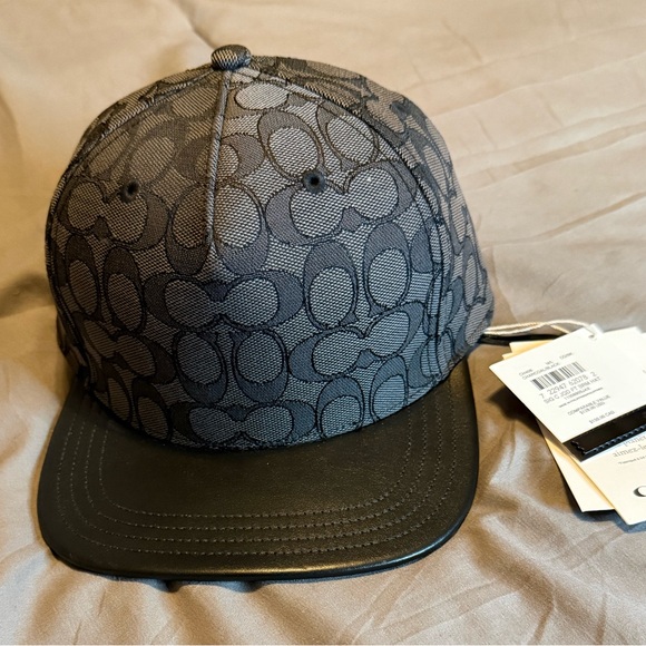 COACH Signature Jacquard Flat Brim Cap - Picture 2 of 4